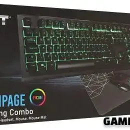 CiT Rampage RGB Gaming Keyboard, Mouse, Headset, and Mouse Pad Combo Set - Custom Gaming Desktop Setup
