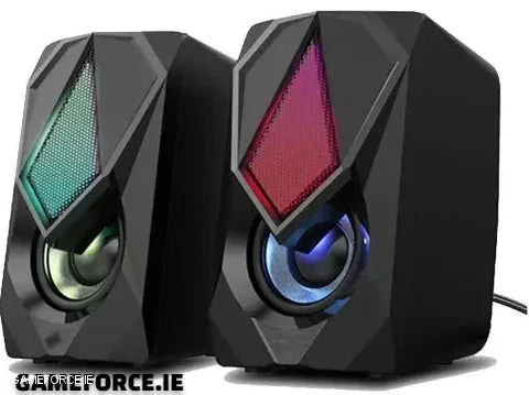 PC-LINK SCREECH-K9 GM11 Desktop Gaming PC USB Speakers showcasing sleek design and compact size