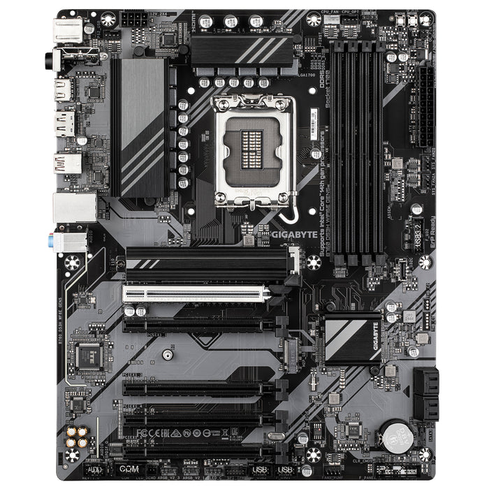 GIGABYTE B760 DS3H WIFI6E GEN5 Motherboard - Supports Intel Core 14th Gen CPUs, 8+2+1 Phases Digital VRM, up to 5600MHz DDR5, 2xPCIe 4.0 M.2, Wi-Fi 6E, 1GbE LAN, USB 3.2 Gen 2x2