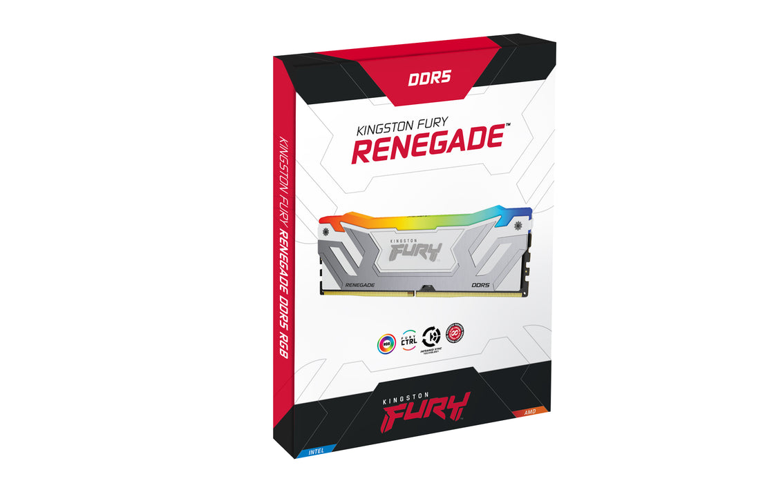 Kingston Technology FURY 24GB 8400MT/s DDR5 CL40 CUDIMM Renegade RGB White XMP