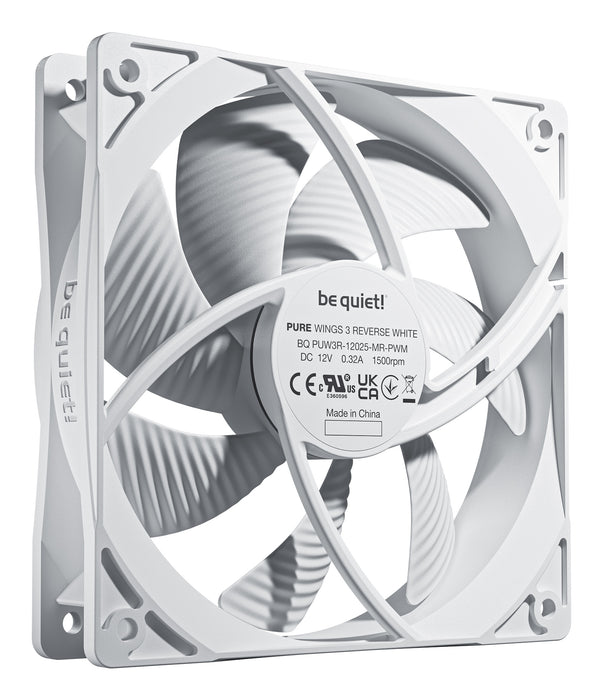 be quiet! Pure Wings 3 120 mm PWM Reverse Triple Pack White Computer case Fan 12 cm 3 pc(s)