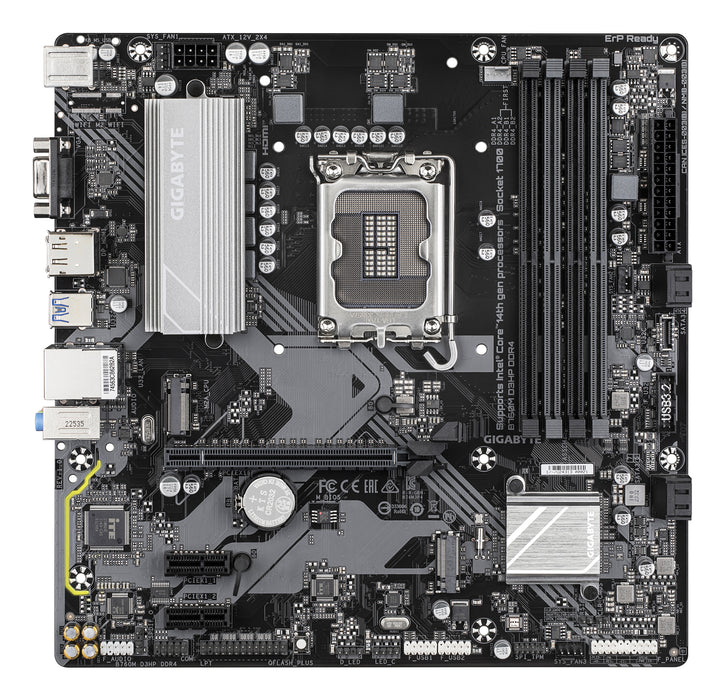 GIGABYTE B760M D3HP DDR4 Motherboard - Supports Intel Core 14th Gen CPUs, 4+1+1 Phases Digital VRM, up to 5333MHz DDR4 (OC), 2xPCIe 4.0 M.2, GbE LAN, USB 3.2 Gen1
