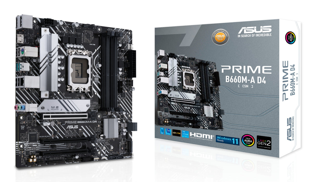 ASUS PRIME B660M-A D4-CSM Intel B660 LGA 1700 micro ATX
