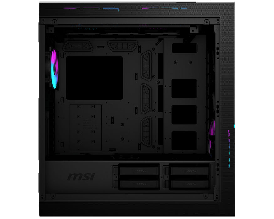 MSI MPG SEKIRA 500X Full Tower Gaming Computer Case 'Black, 3x 200mm ARGB + 1x 200mm + 1x120mm ARGB Fans, Mystic Light Sync, 8 Channel ARGB Hub, USB Type-C, Tempered Glass Panels, E-ATX, ATX, mATX, mini-ITX'