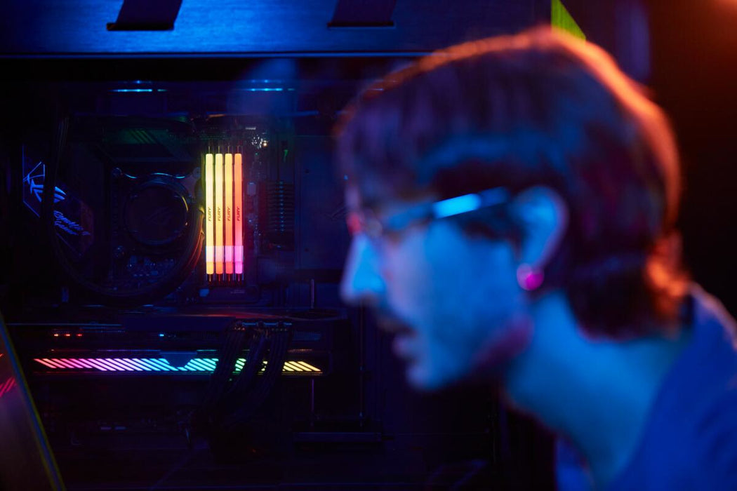 Kingston Technology FURY 64GB 6400MT/s DDR5 CL32 DIMM (Kit of 2) Renegade RGB White XMP