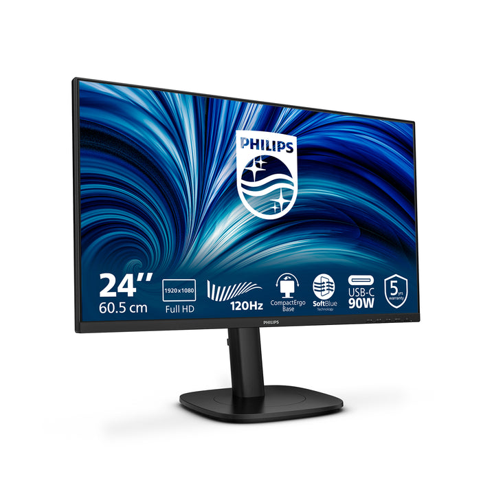 Philips 3000 series 24B2U3301/00 computer monitor 60.5 cm (23.8") 1920 x 1080 pixels Full HD LCD Black