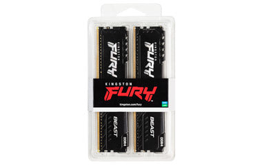 Kingston Technology FURY Beast 64GB 3200MT/s DDR4 CL16 DIMM (Kit of 2) Black