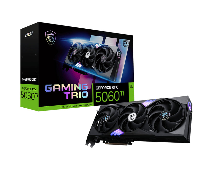 MSI GAMING GeForce RTX 5060 TI 16G TRIO OC