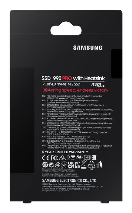 Samsung 990 PRO 1 TB M.2 PCI Express 4.0 NVMe V-NAND MLC