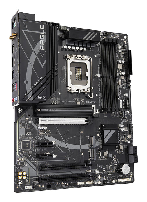 GIGABYTE Z790 EAGLE AX Motherboard - Supports Intel Core 14th Gen CPUs, 12+1+１Phases Digital VRM, up to 7600MHz DDR5 (OC), 3xPCIe 4.0 M.2, Wi-Fi 6E, 2.5GbE LAN, USB 3.2 Gen 2
