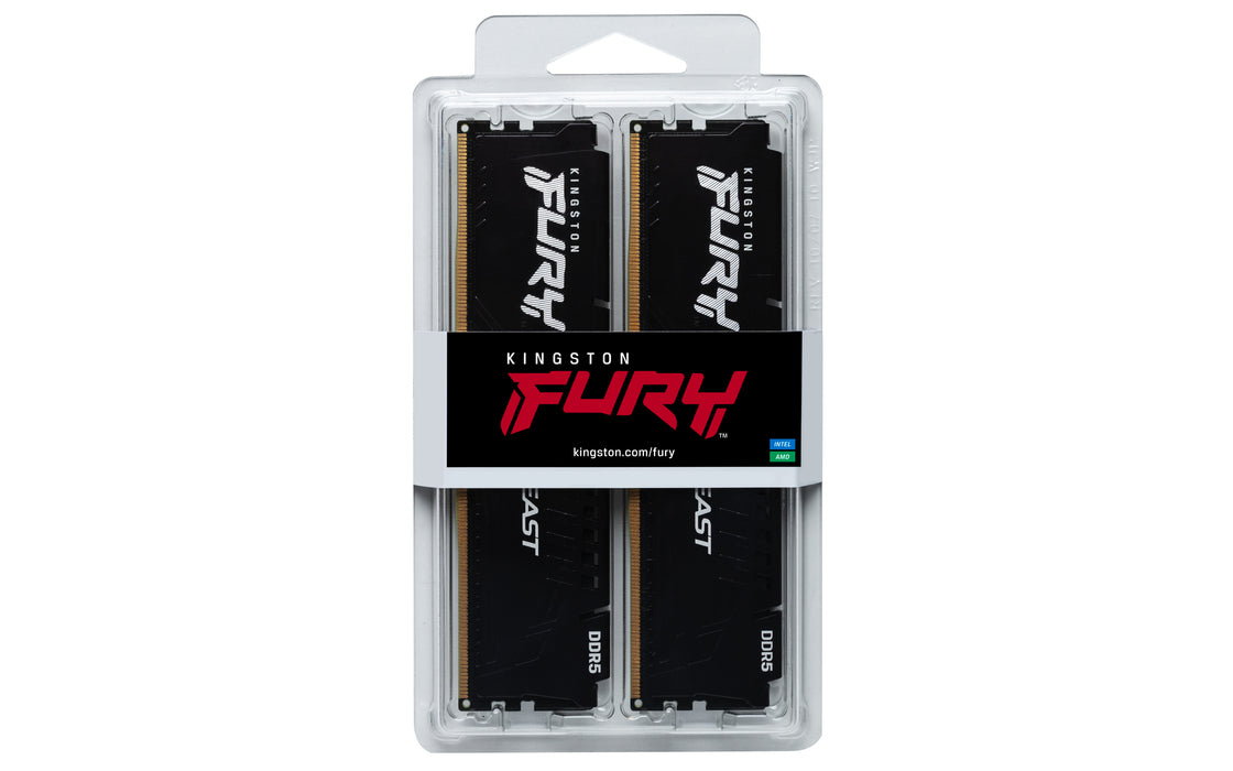 Kingston Technology FURY Beast 16GB 5600MT/s DDR5 CL40 DIMM (Kit of 2) Black
