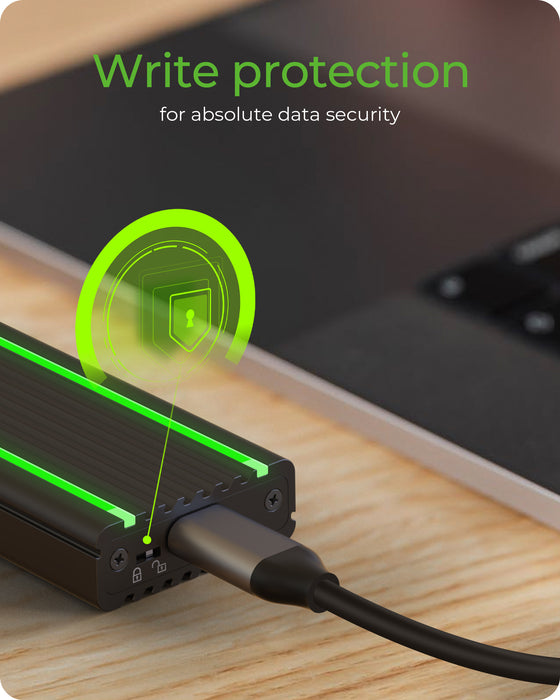 ICY BOX IB-1824ML-C31 SSD enclosure Black M.2