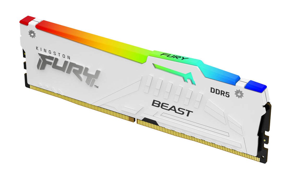 Kingston Technology FURY Beast 32GB 6800MT/s DDR5 CL34 DIMM (Kit of 2) White RGB EXPO