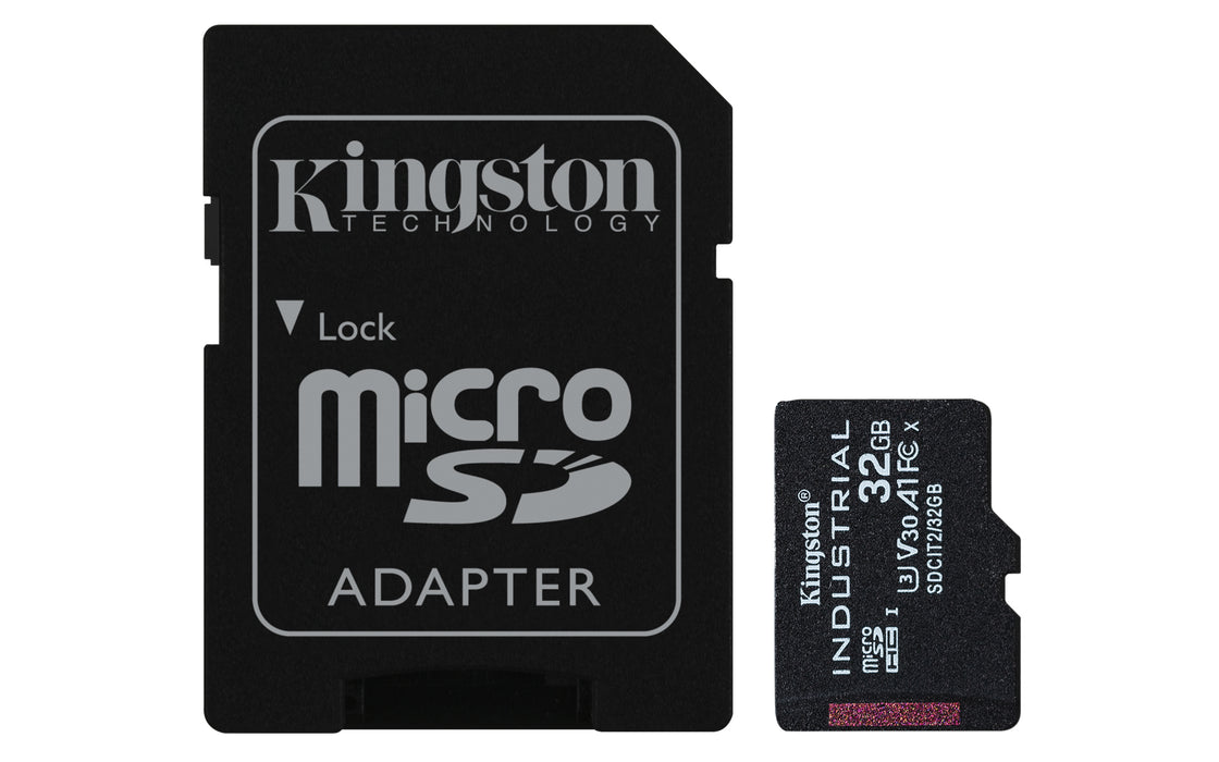 Kingston Technology 32GB microSDHC Industrial C10 A1 pSLC Card + SD Adapter